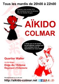 Foxoo et l'Aikido Colmar chez les Diables Rouges. Du 9 juillet au 9 août 2015 à Colmar. Haut-Rhin.  15H00